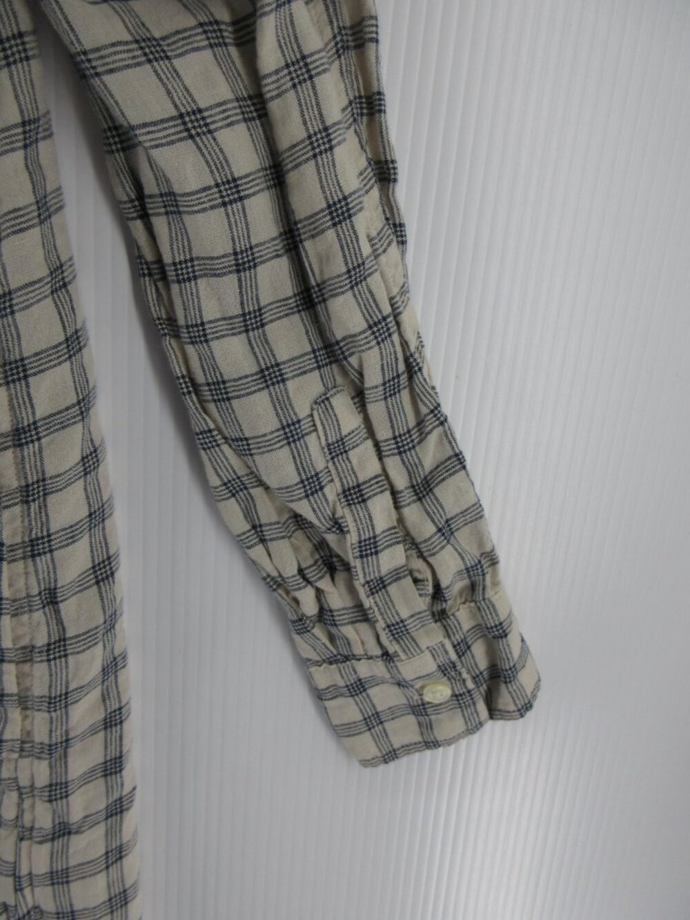 Uniqlo Ines De La Fressange Dress Medium Linen Shirt Button Up Check - Picture 3 of 11